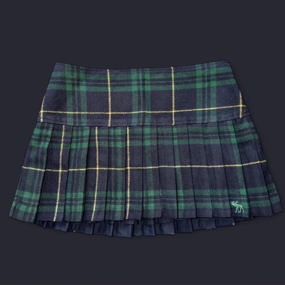 Vintage Y2K Abercrombie 2000s Plaid Pleated Mini Skirt